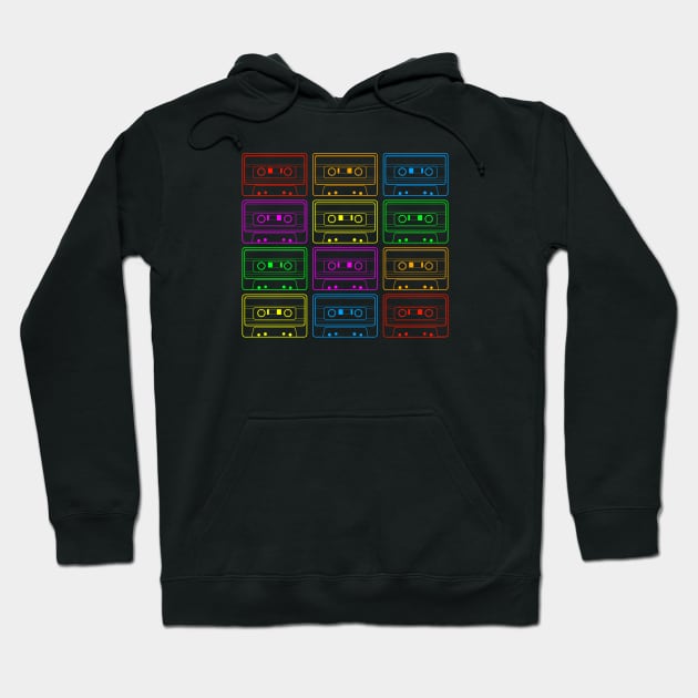 Cassettes Hoodie by Sirenarts